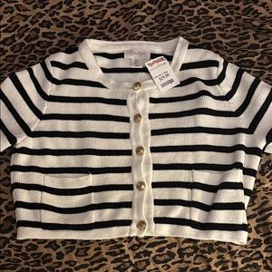 Black and White Striped sweater top